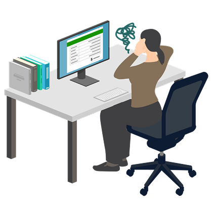 口コミ対応に悩む様子のイラスト